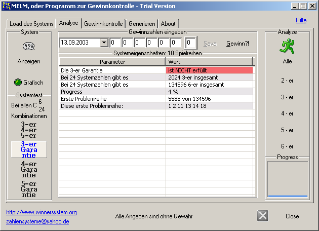 Systemanalyse: 3-er Garantie