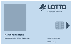 Lotto Sachsen-Anhalt Kundenkarte (Abbildung ähnlich)